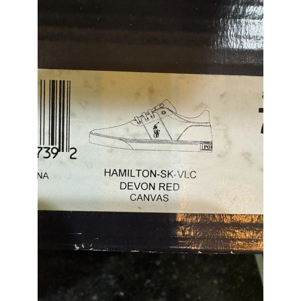Polo Ralph Lauren Hamilton canvas sneakers in Devon red Size 7.5